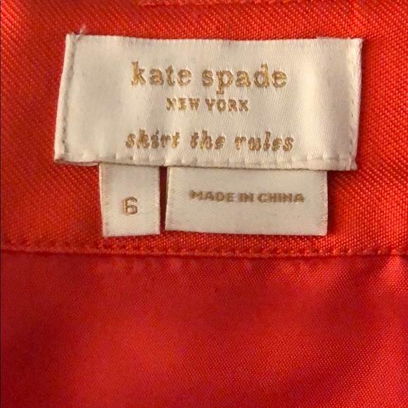 Bright Orange Kate Spade Skirt - Picture 7 of 8